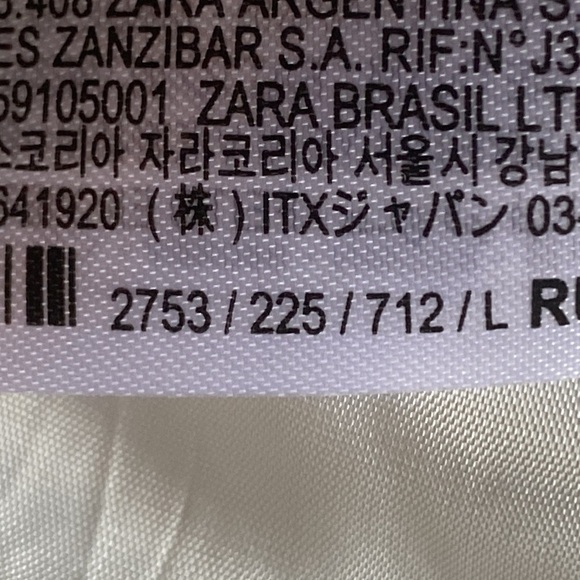 NWT. Zara Ecru Linen/Viscose Blend Double Breasted Blazer. Size L - Picture 8 of 11